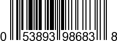 UPC-A <b>053893986838 / 0 53893 98683 8