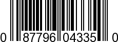 UPC-A <b>087796043350 / 0 87796 04335 0