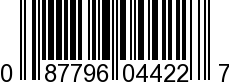 UPC-A <b>087796044227 / 0 87796 04422 7