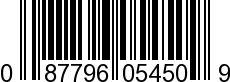 UPC-A <b>087796054509 / 0 87796 05450 9