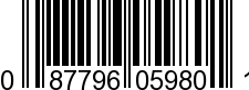 UPC-A <b>087796059801 / 0 87796 05980 1