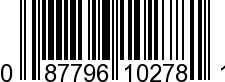 UPC-A <b>087796102781 / 0 87796 10278 1