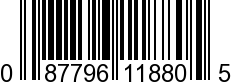 UPC-A <b>087796118805 / 0 87796 11880 5