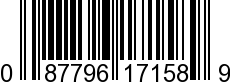 UPC-A <b>087796171589 / 0 87796 17158 9