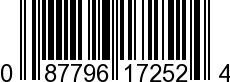 UPC-A <b>087796172524 / 0 87796 17252 4