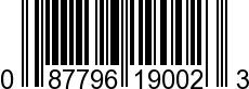 UPC-A <b>087796190023 / 0 87796 19002 3