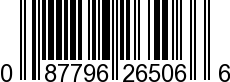 UPC-A <b>087796265066 / 0 87796 26506 6