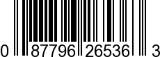 UPC-A <b>087796265363 / 0 87796 26536 3