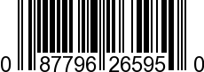 UPC-A <b>087796265950 / 0 87796 26595 0