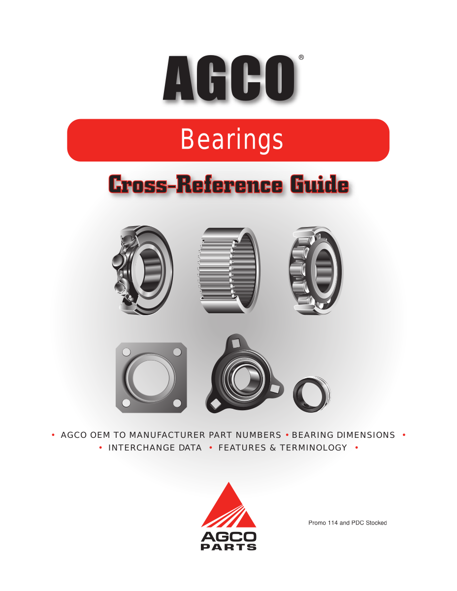 AGCO Bearings Cross-Reference Guide first page preview