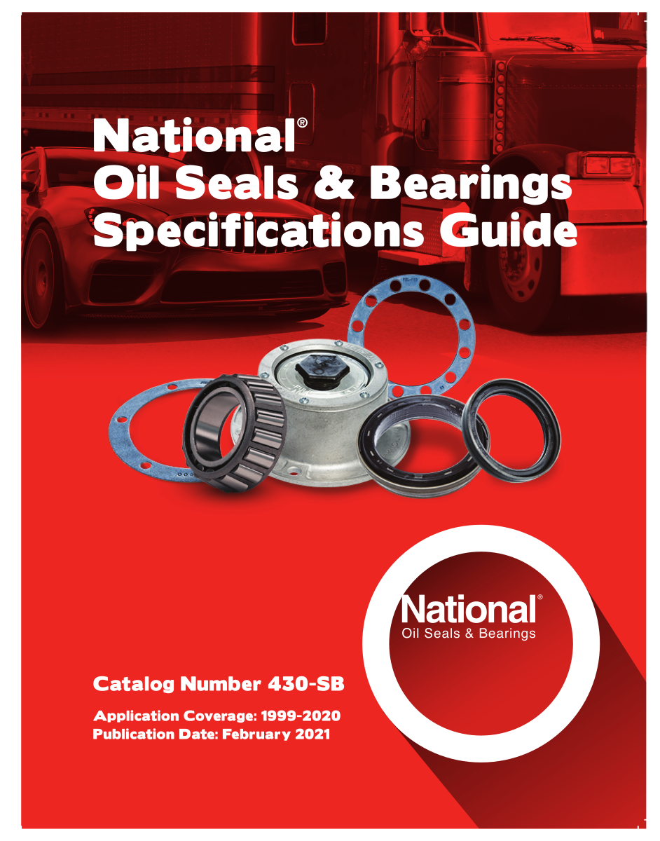 National Oil Seals & Bearings Specifications Guide first page preview