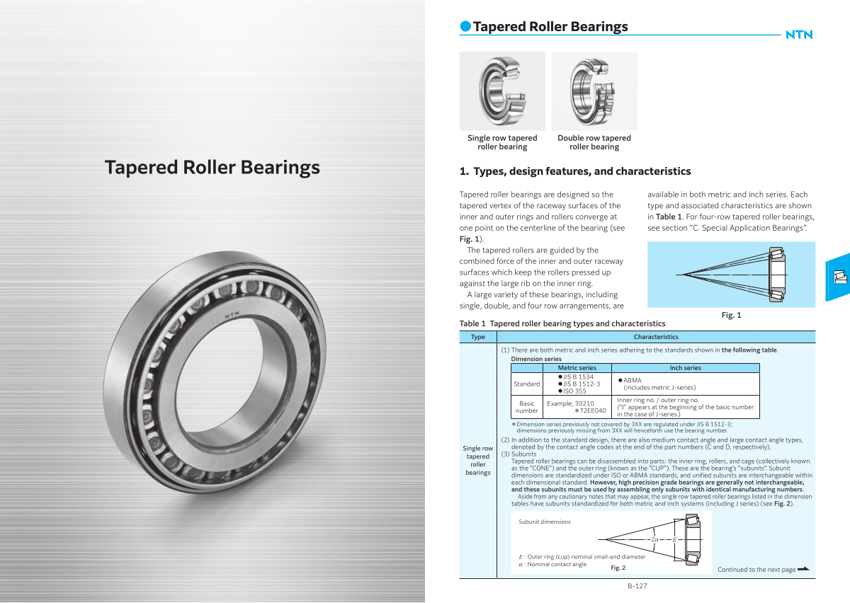 NTN Tapered Roller Bearings first page preview