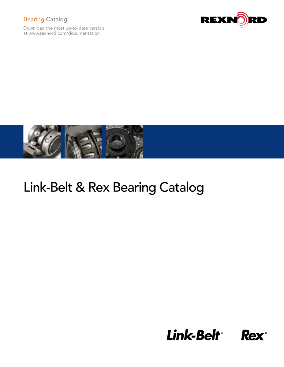Link-Belt & Rex Bearing Catalog first page preview