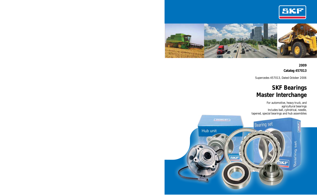SKF Bearings Master Interchange first page preview