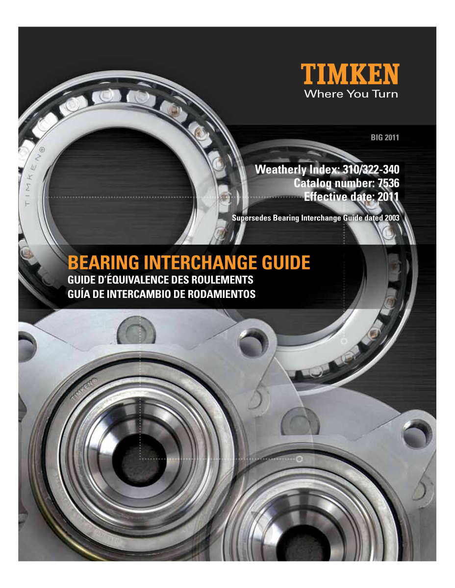 Bearing Interchange Guide first page preview