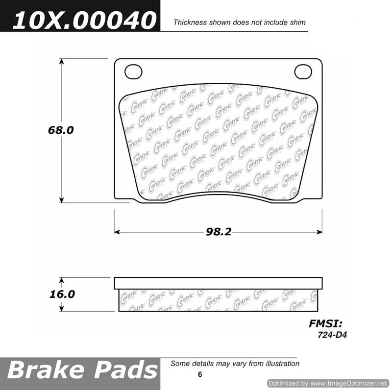 102.00040 CTek Brake Pads Centric Pair