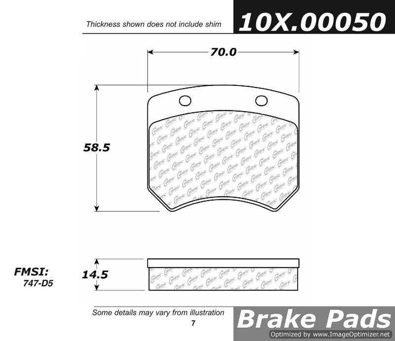 102.00050 CTek Brake Pads Centric Pair