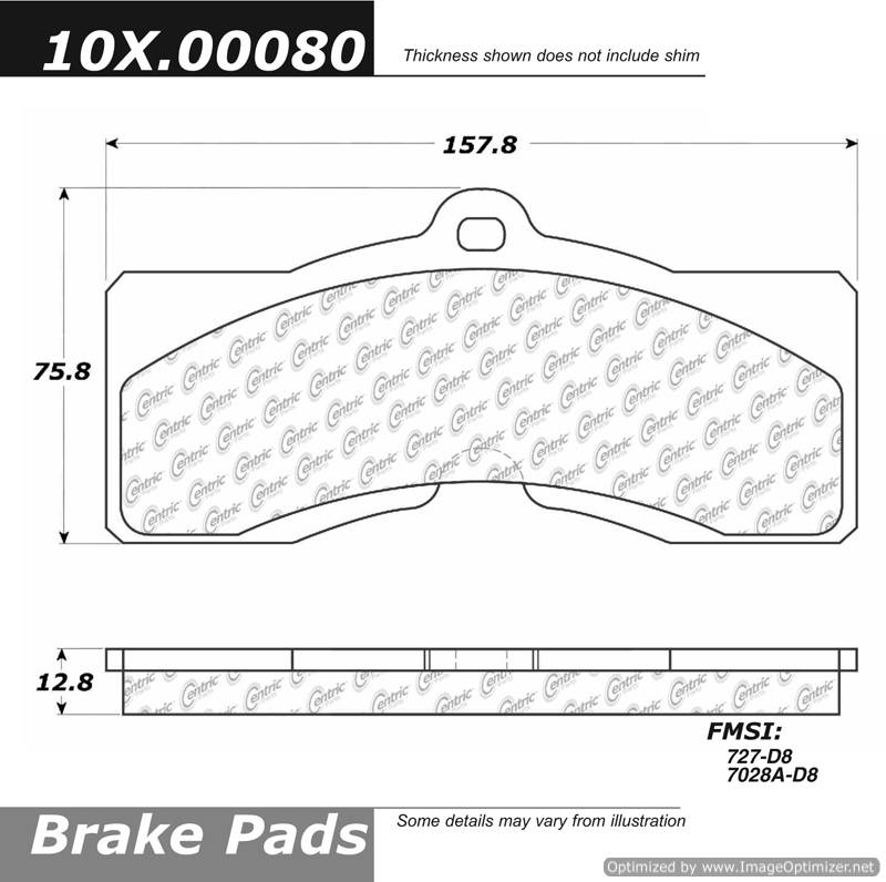 102.00080 CTek Brake Pads Centric Pair