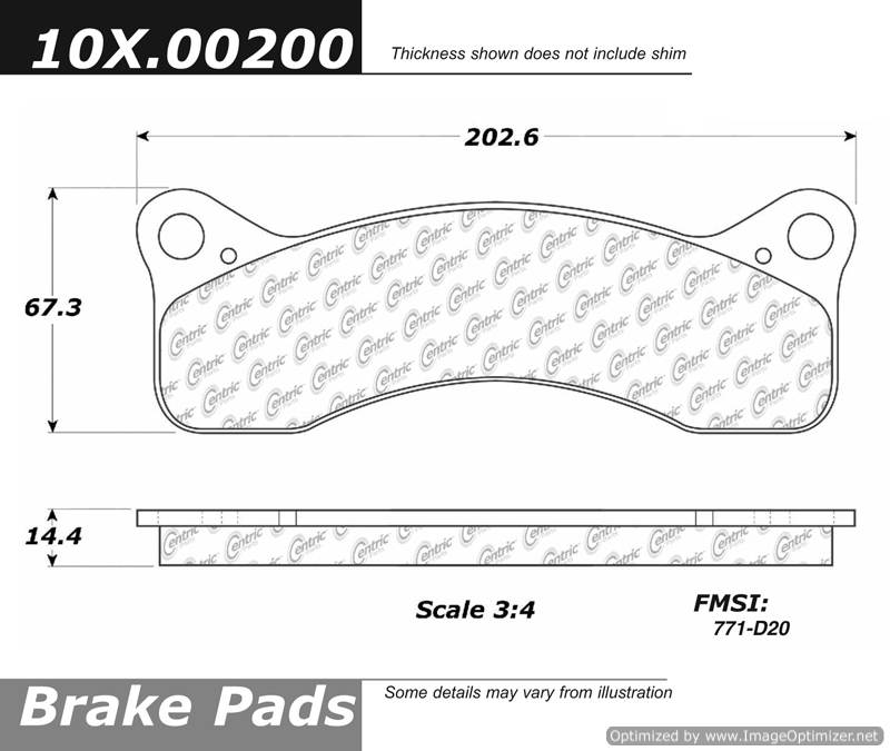 102.00200 CTek Brake Pads Centric Pair