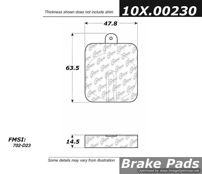 102.00230 CTek Brake Pads Centric Pair