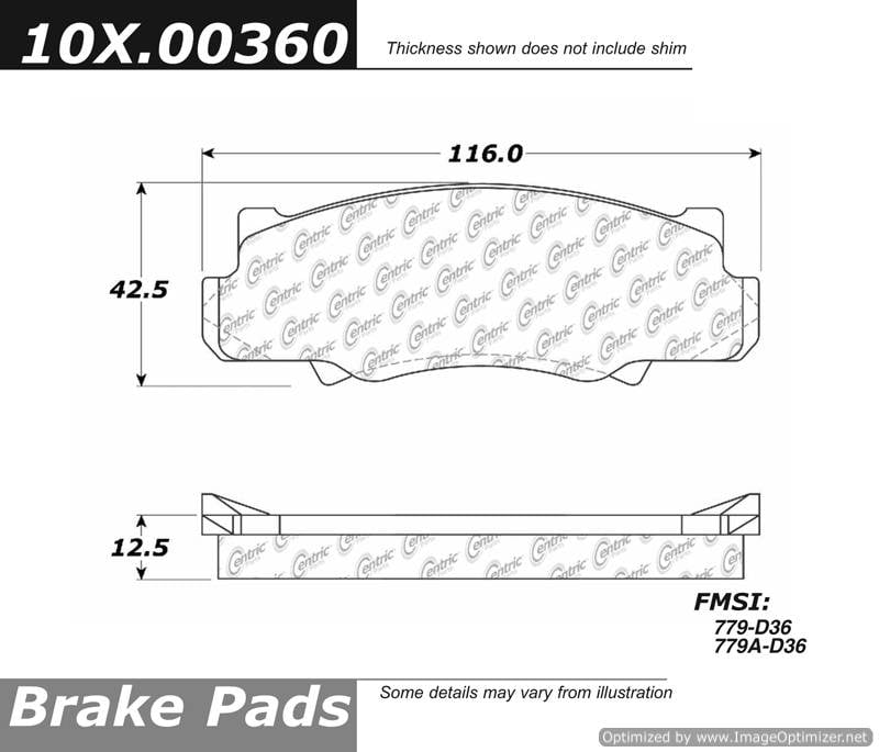 102.00360 CTek Brake Pads Centric Pair