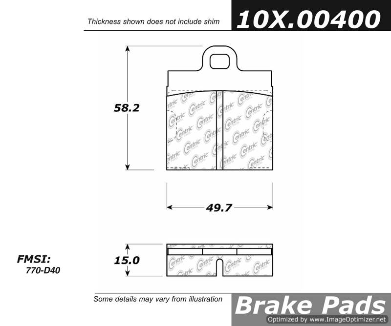 102.00400 CTek Brake Pads Centric Pair