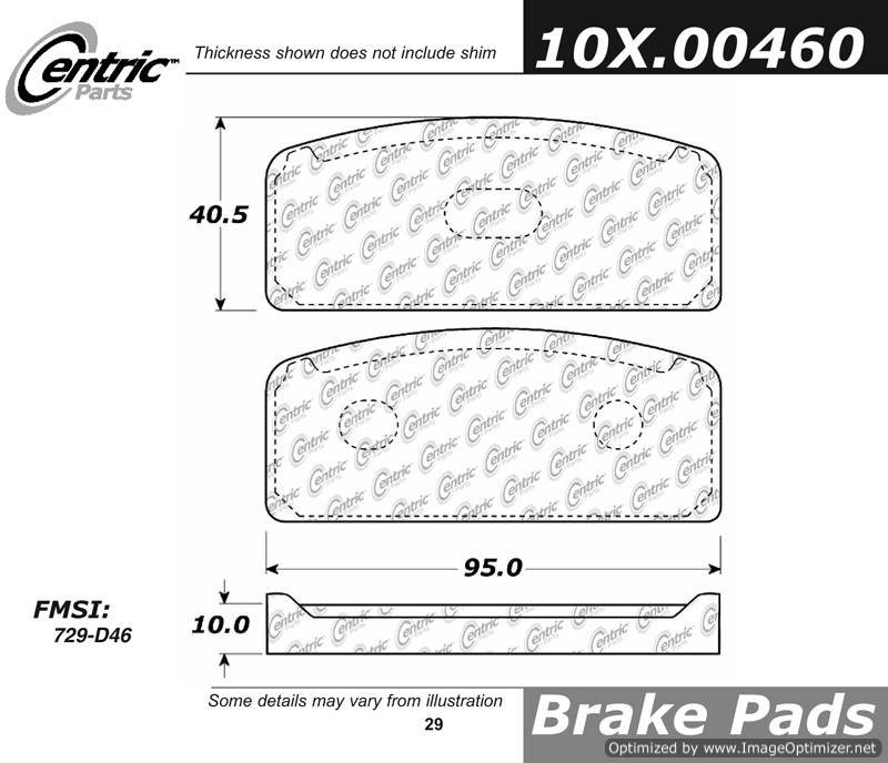 102.00460 CTek Brake Pads Centric Pair