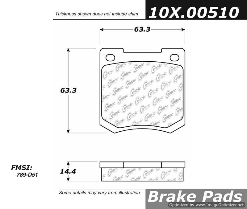 102.00510 CTek Brake Pads Centric Pair