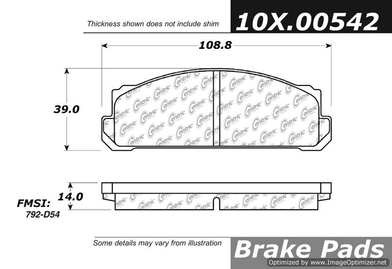 102.00542 CTek Brake Pads Centric Pair