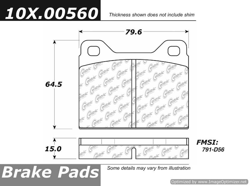 102.00560 CTek Brake Pads Centric Pair