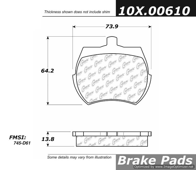 102.00610 CTek Brake Pads Centric Pair