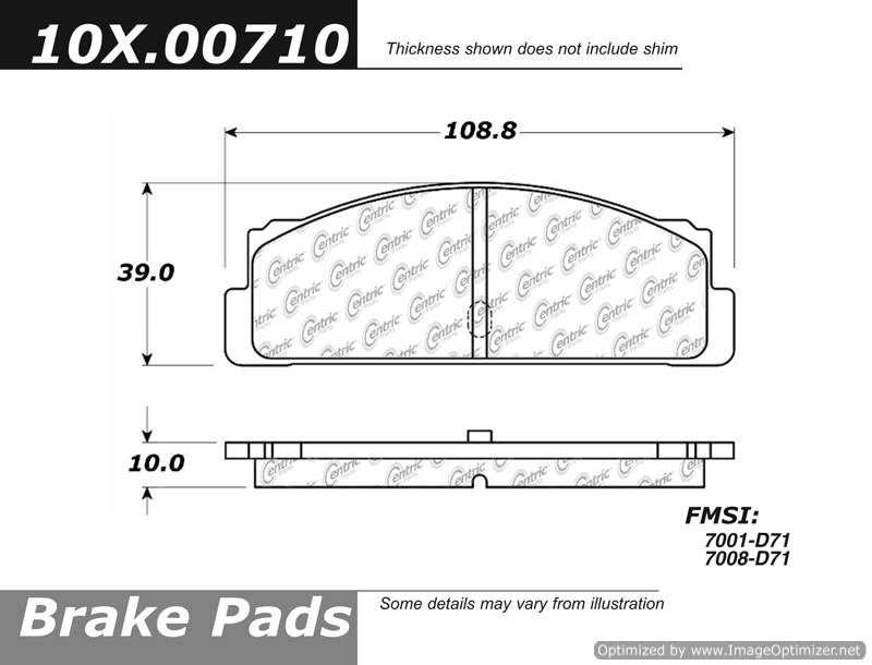 102.00710 CTek Brake Pads Centric Pair