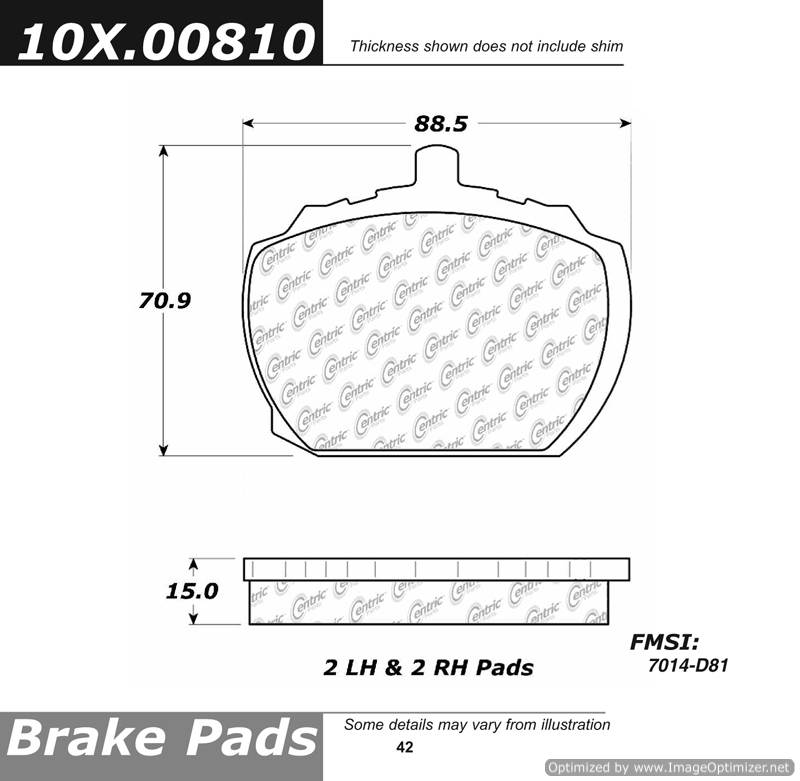 102.00810 CTek Brake Pads Centric Pair