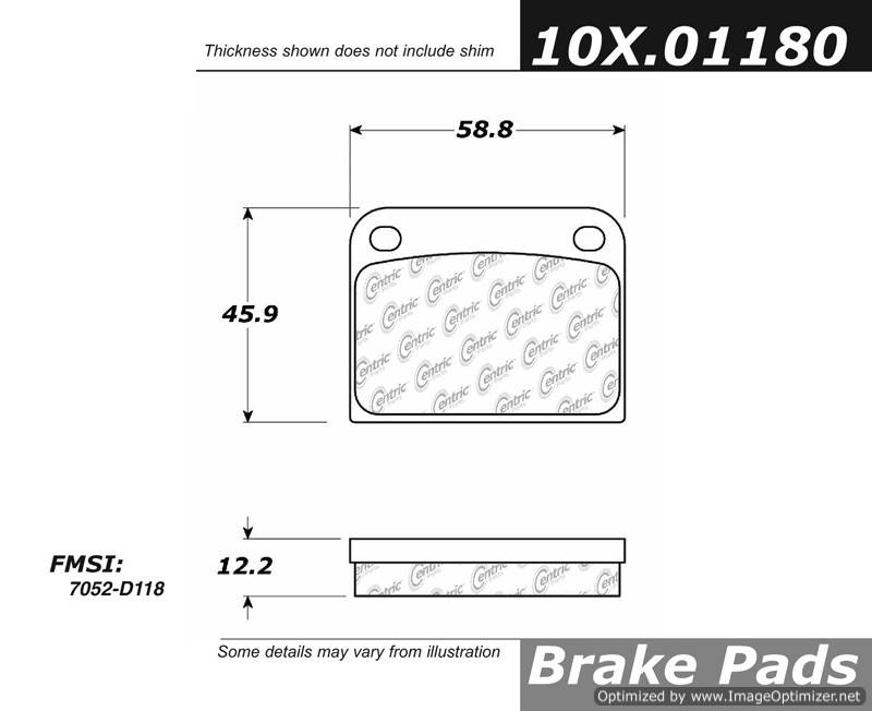 102.01180 CTek Brake Pads Centric Pair