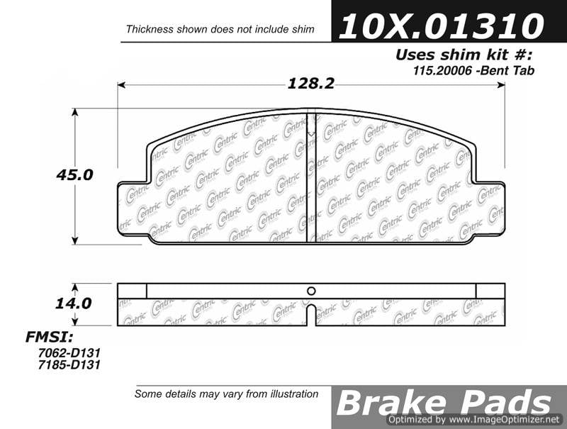 102.01310 CTek Brake Pads Centric Pair