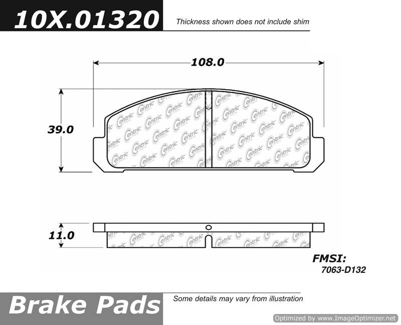 102.01320 CTek Brake Pads Centric Pair