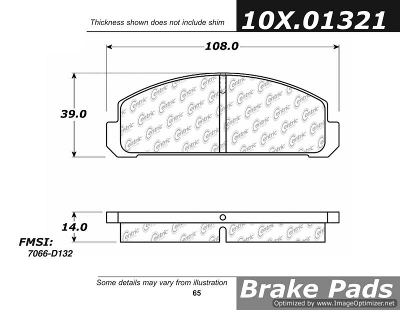 102.01321 CTek Brake Pads Centric Pair