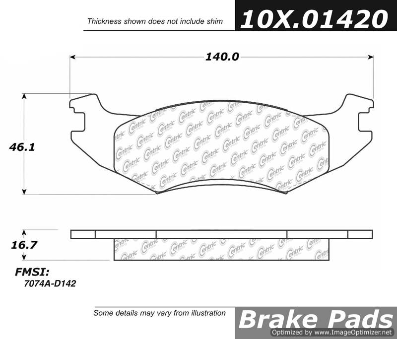 102.01420 CTek Brake Pads Centric Pair