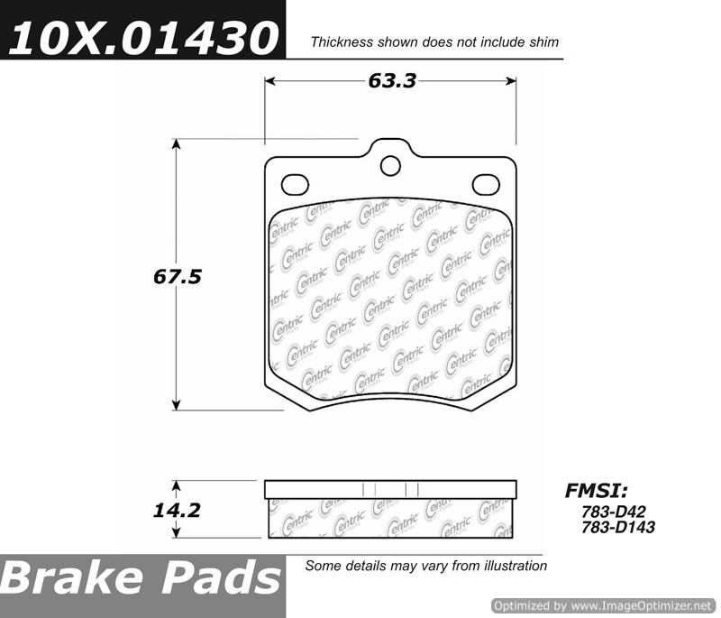 102.01430 CTek Brake Pads Centric Pair