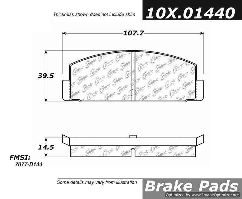 102.01440 CTek Brake Pads Centric Pair