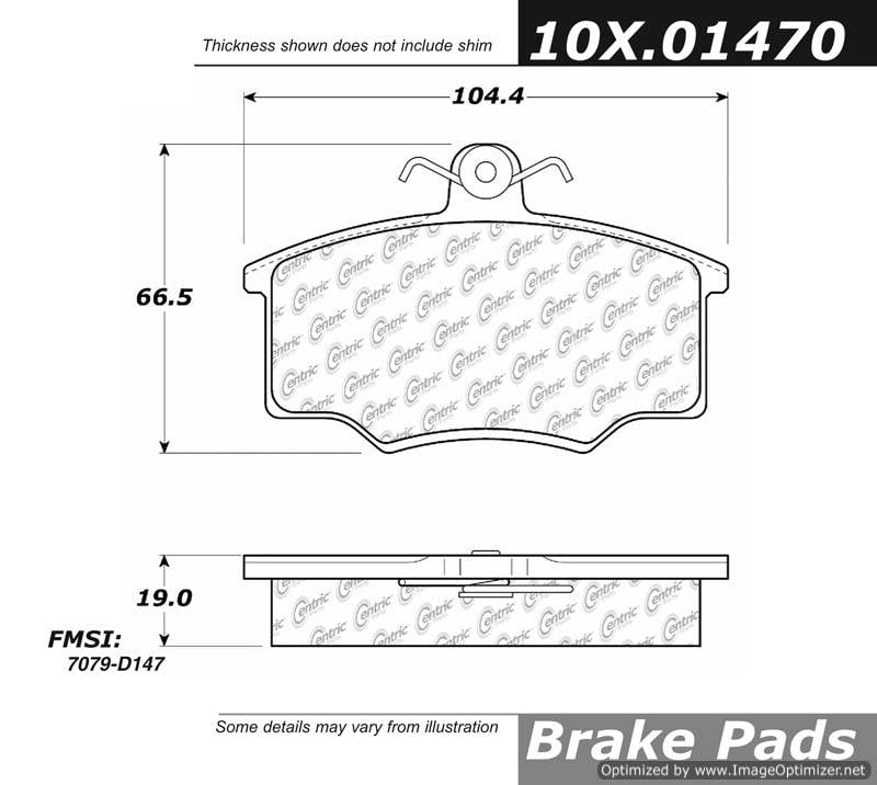 102.01470 CTek Brake Pads Centric Pair