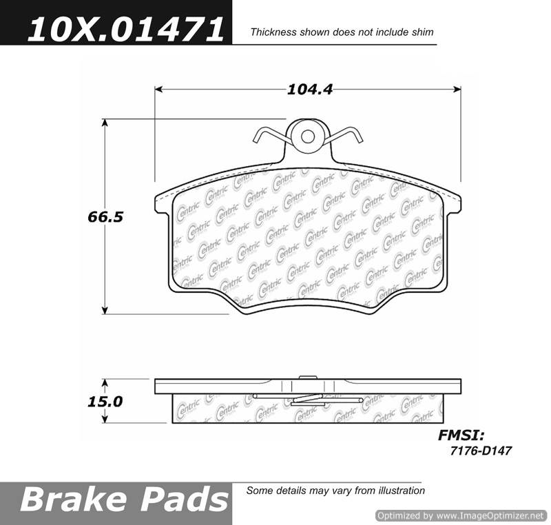 102.01471 CTek Brake Pads Centric Pair