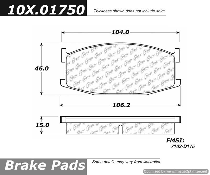 102.01750 CTek Brake Pads Centric Pair