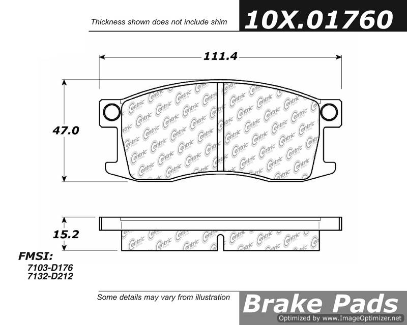 102.01760 CTek Brake Pads Centric Pair