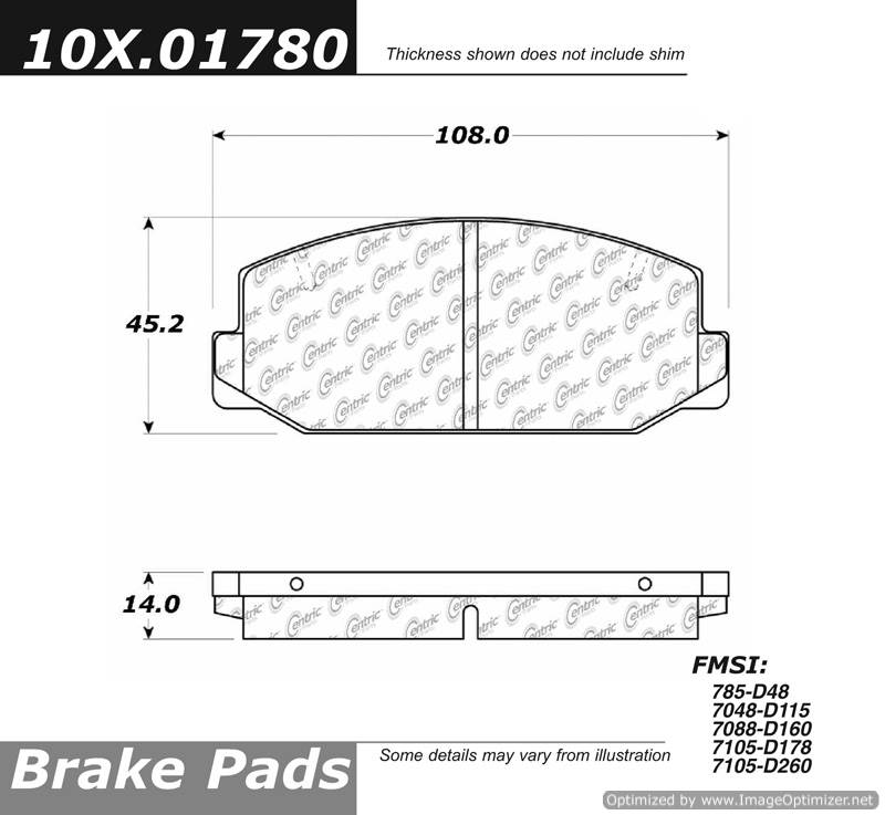 102.01780 CTek Brake Pads Centric Pair