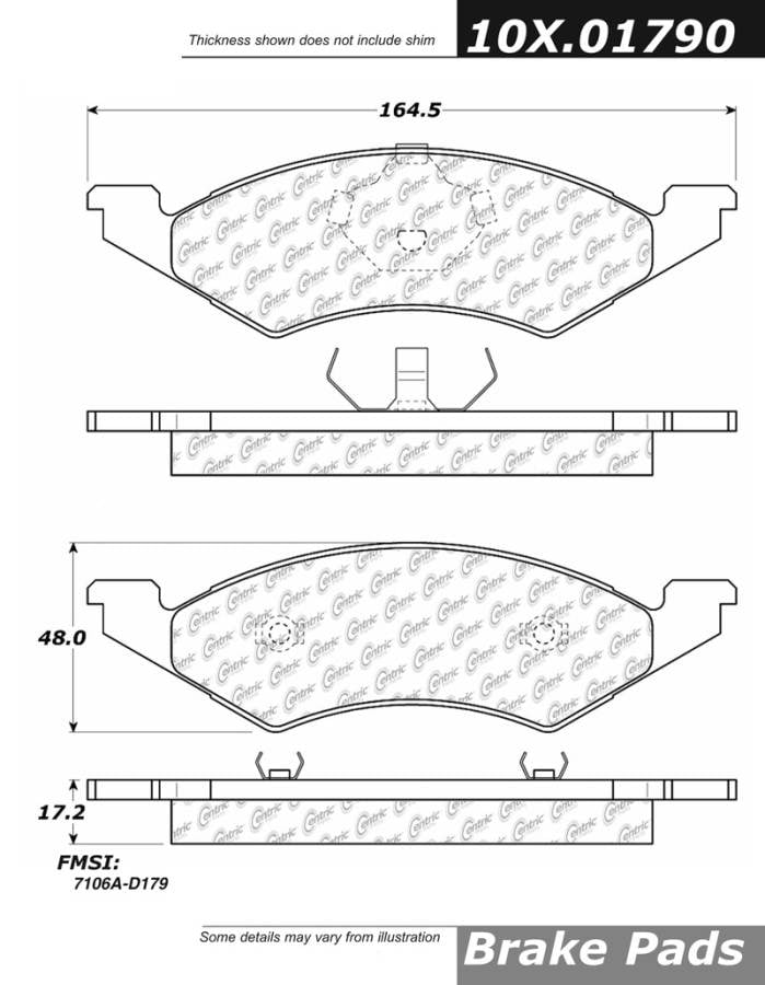 102.01790 CTek Brake Pads Centric Pair