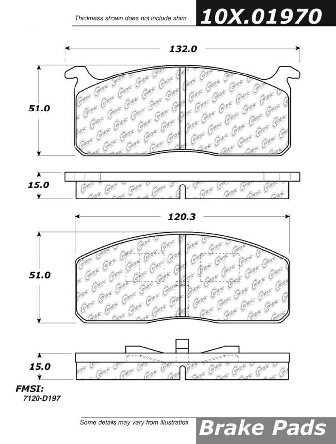 102.01970 CTek Brake Pads Centric Pair