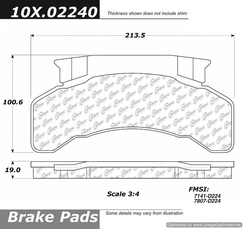 102.02240 CTek Brake Pads Centric Pair