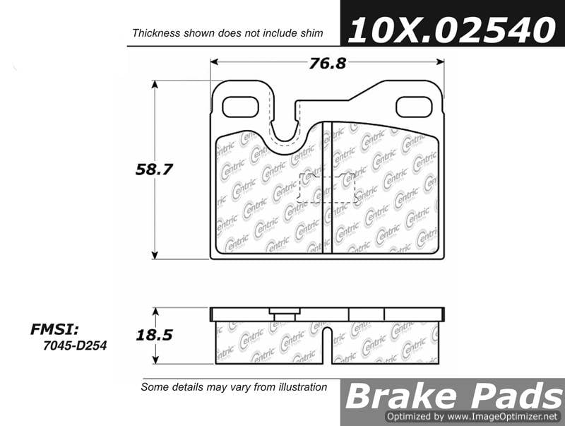 102.02540 CTek Brake Pads Centric Pair