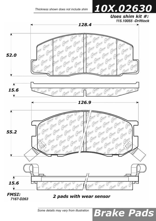 102.02630 CTek Brake Pads Centric Pair